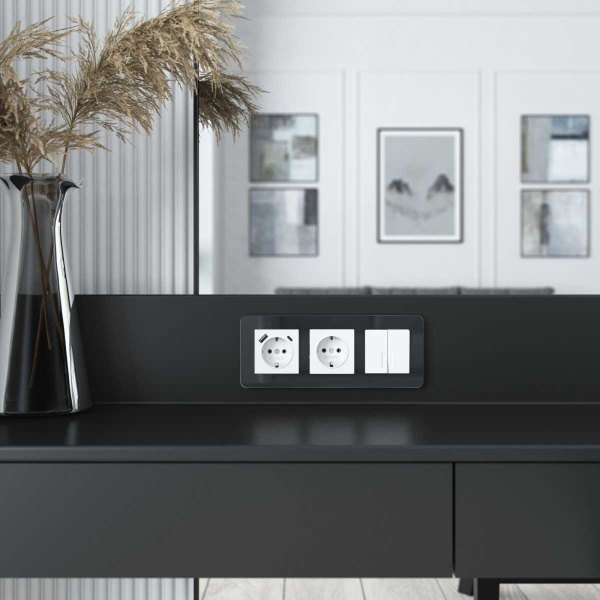 Выключатель двухклавишный с подсветкой Werkel W1120141 4690389197284