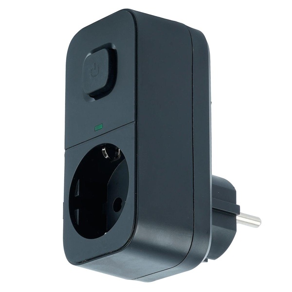 Сетевой фильтр 1-местный с/з Stekker 220В, 16А, с выключателем Nova, HM81-11-2, черный 50691