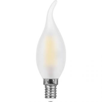 Лампа светодиодная Feron E14 11W 2700K Свеча на ветру Матовая LB-714 38009