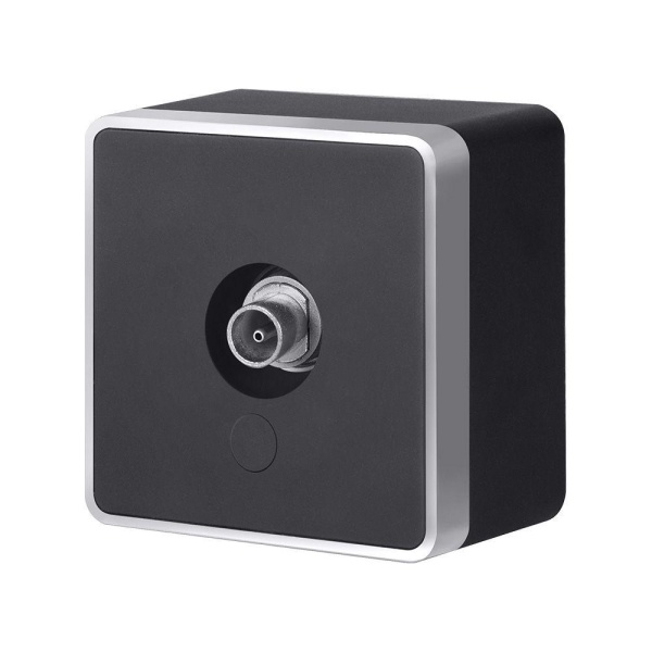 W5083034/ ТВ-розетка оконечная Gallant (черный с серебром)