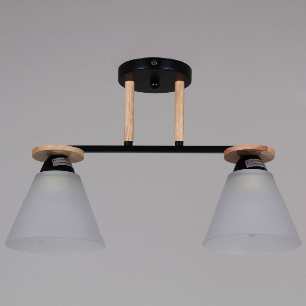 Потолочная люстра Reluce 11630-0.3-02 BK+WOOD