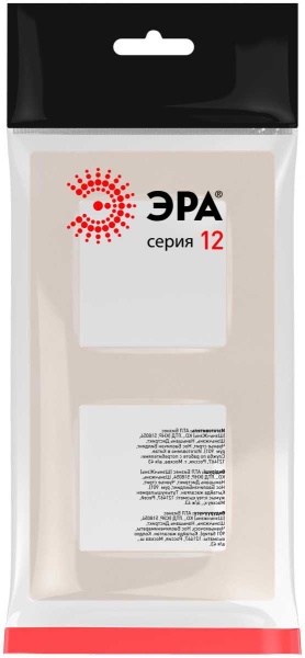 Рамка для розеток и выключателей ЭРА Серия 12 12-5202-15 на 2 поста, Классик, перламутр Б0067792