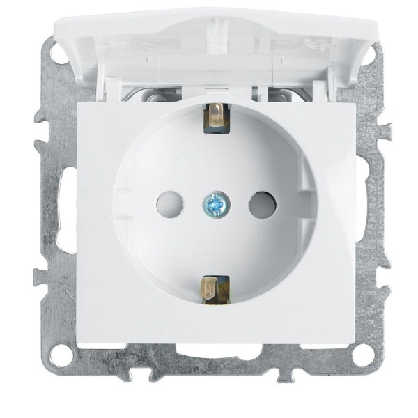 Розетка Feron Stekker Эрна с/з 16A 250V с крышкой защитной шторкой белый PST16-9112-01 39319 Розетка Feron Stekker Эрна с/з 16A 250V с крышкой защитной шторкой белый PST16-9112-01 39319