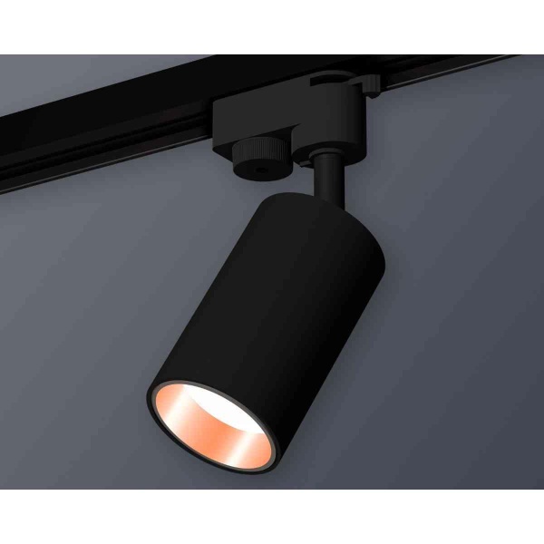 Комплект трекового светильника Ambrella light Track System XT6323024 SBK/PPG черный песок/золото розовое полированное (A2521, C6323, N6114)