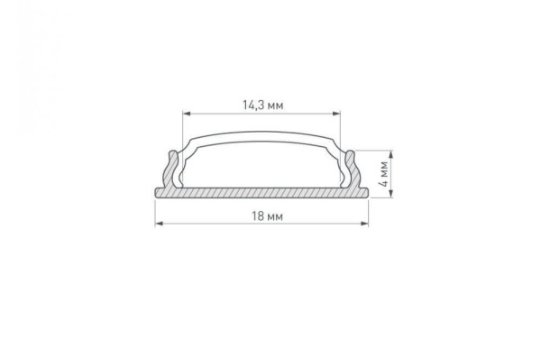 Профиль Arlight ARH-Bent-W18-2000 Anod 023087
