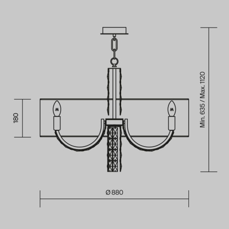 Подвесная люстра Maytoni Talento DIA008PL-08CH