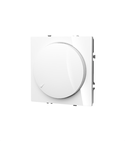 Светорегулятор встраиваемый Voltum S70 поворотно-нажимной 600 Вт, (белый глянцевый) VLS070301