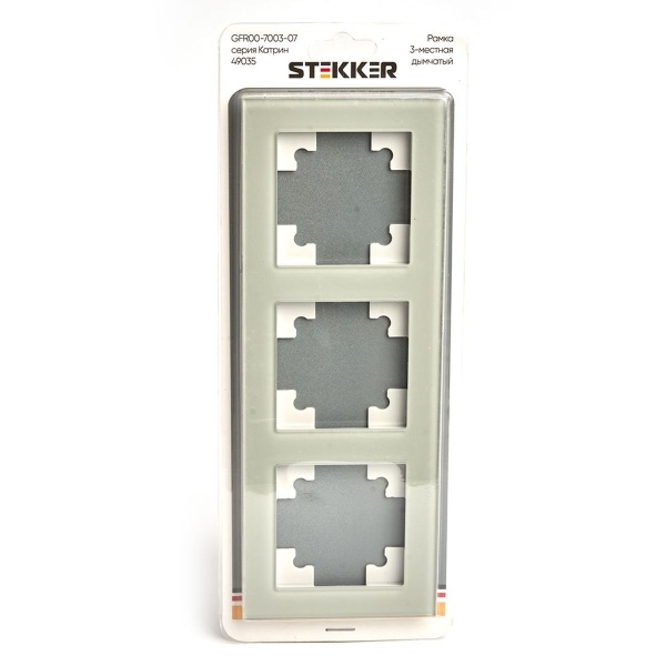 Рамка 3-постовая Stekker Катрин дымчатый GFR00-7003-07 49035