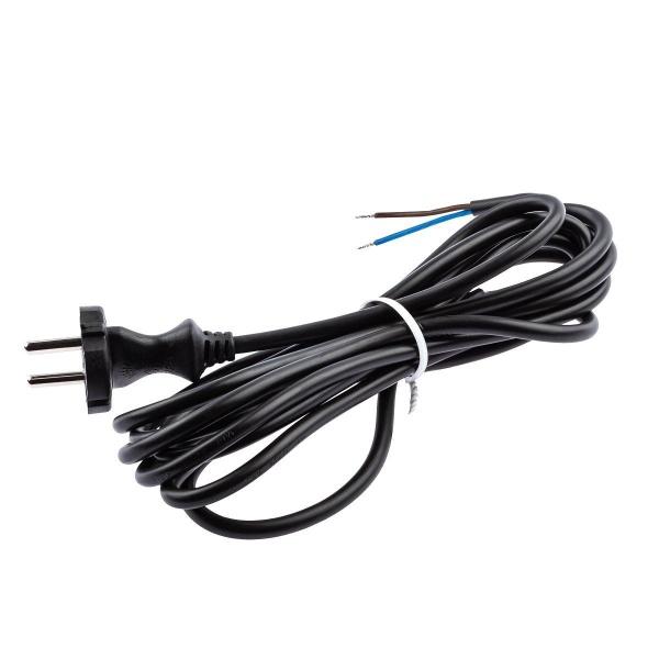 Шнур сетевой с вилкой ЭРА UX-2x0,75-5m-B 5м ПВС 2x0,75мм2 черный Б0048687 Шнур сетевой с вилкой ЭРА UX-2x0,75-5m-B 5м ПВС 2x0,75мм2 черный Б0048687