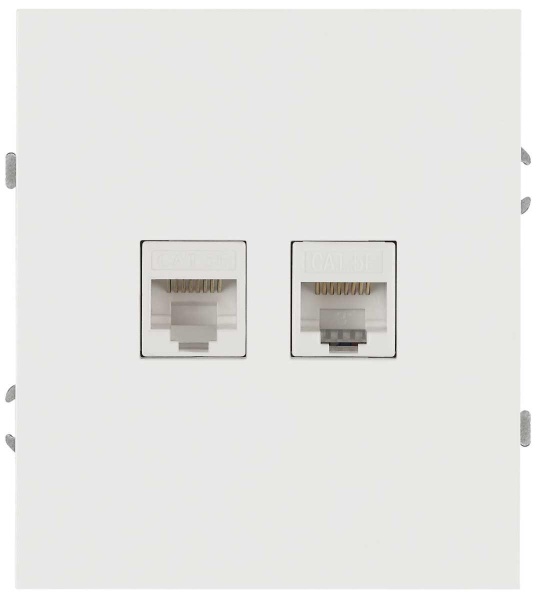 Розетка ЭРА Arktik 16-3108-01 информационная двойная 2XRJ45 белый Б0070484
