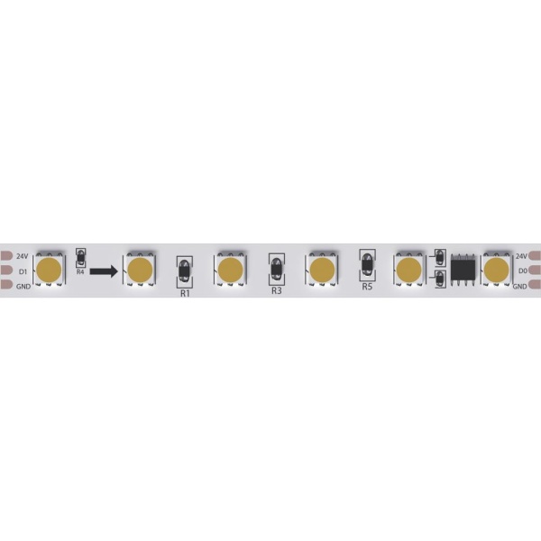 Светодиодная лента 24V 14,4W/m 3100К 5м Arte Lamp SPI A2406010-03-3K
