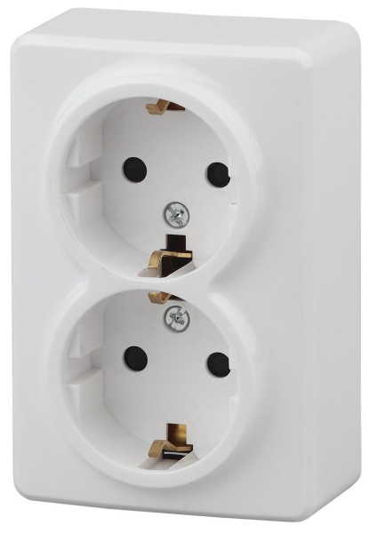 Розетка ЭРА Эксперт 2х2P E Schuko со шторками 16A 250V 11-2206-01 Б0020694 Розетка ЭРА Эксперт 2х2P E Schuko со шторками 16A 250V 11-2206-01 Б0020694