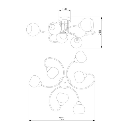 Потолочная люстра Eurosvet Tulia 30136/6 хром