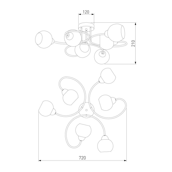 Потолочная люстра Eurosvet Tulia 30136/6 хром