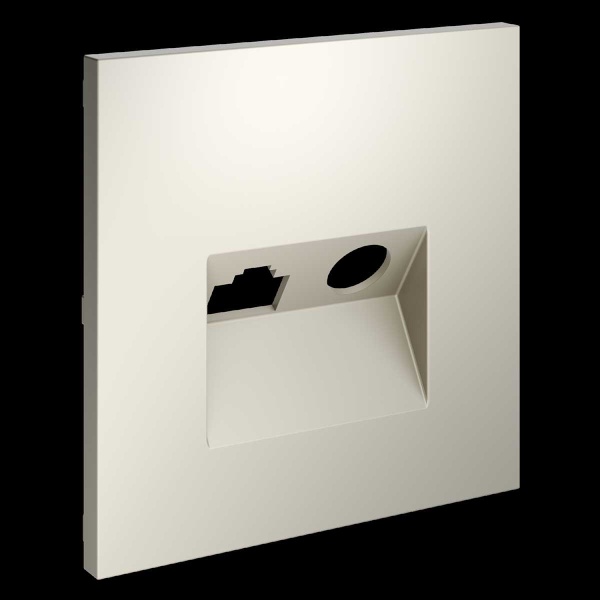 Накладка для розетки TV+RJ45 кат. 6, S70 (кашемир) Voltum VLS002703