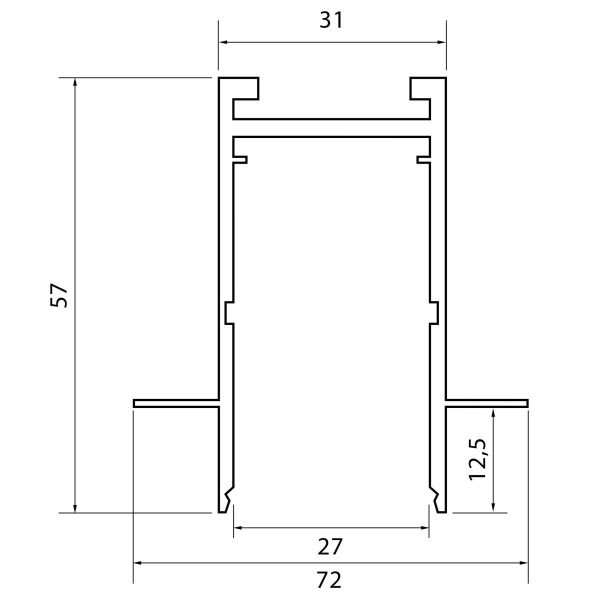 Шинопровод встраиваемый ST Luce Skyline 220 ST021.439.00H