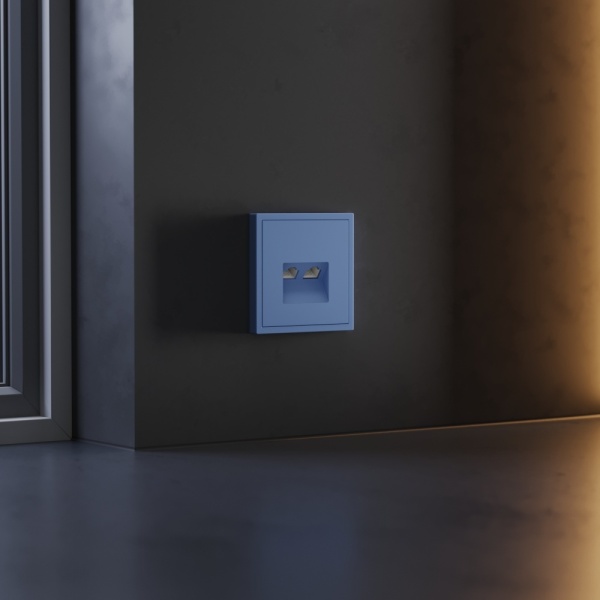 Накладка для розетки компьютерной двойной RJ45+RJ45 кат.6, S70 (деним) Voltum VLS001415