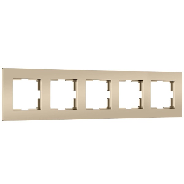 Рамка на 5 постов Slab шампань софт W0052911 a071629