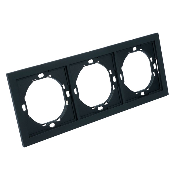 Рамка 3-местная, Stekker Мия, PFR00-3003-05, черный бархат 50463