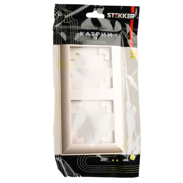 Рамка 2-постовая Stekker Катрин шампань PFR00-7002-02 39803