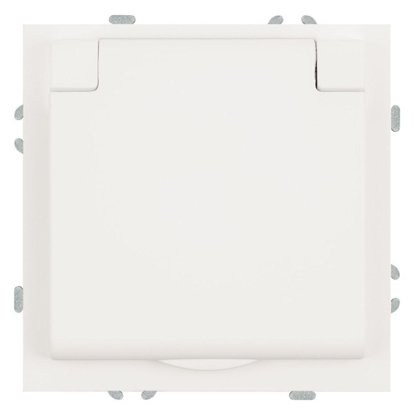 Розетка 2P+PE Stekker Эмили со шторками крышкой белый фарфор RST16-5112-01 49881