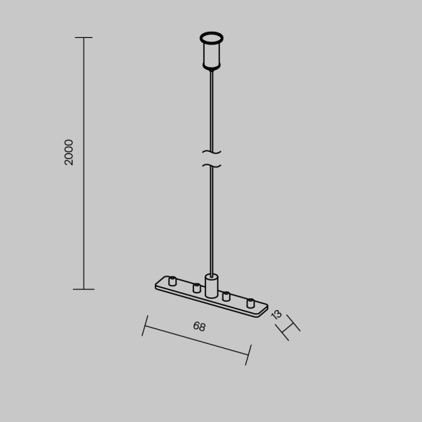 Тросовый подвес Maytoni Technical Accessories for tracks Exility TRAM034SW-2S Тросовый подвес Maytoni Technical Accessories for tracks Exility TRAM034SW-2S