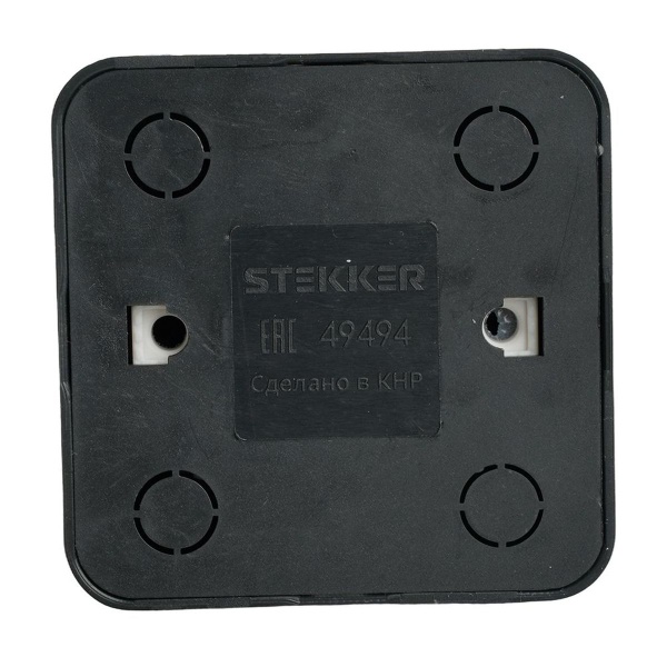 Розетка 2P+PE Stekker София черный матовый MST16-11-05 49494