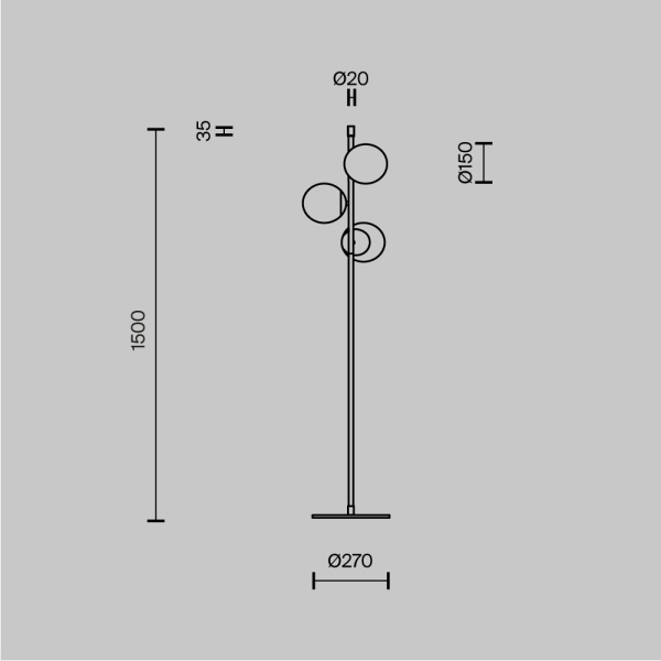 Торшер Maytoni Nostalgia MOD048FL-03G