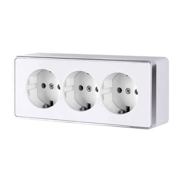 Розетка тройная с заземлением и шторками Werkel Gallant белый W5073101 4690389163913 Розетка тройная с заземлением и шторками Werkel Gallant белый W5073101 4690389163913