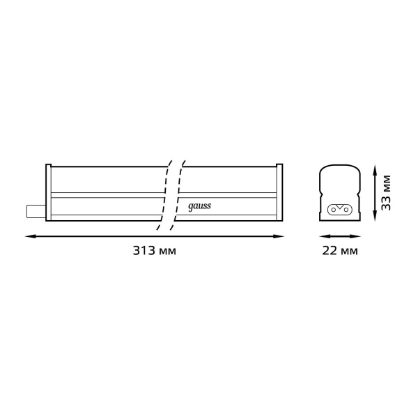 Настенный светодиодный светильник Gauss Led TL Elementary 130411204 Настенный светодиодный светильник Gauss Led TL Elementary 130411204