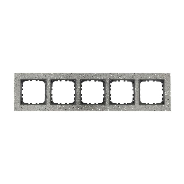 Рамка LK Studio 5-постовая из декоративного камня (серый гранит) LK60 864579-1