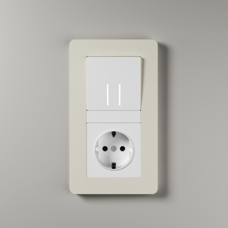 Розетка с заземлением, безвинтовой зажим Werkel белый W1171301 4690389155321