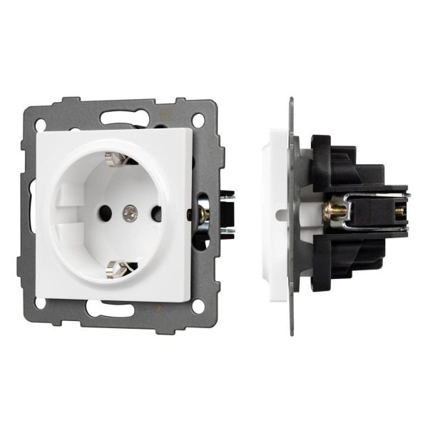 Механизм электрической розетки SCT-MEU1-PL-WH-V (250V, 16A) Arlight 049814
