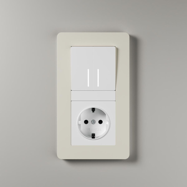 Розетка с заземлением, безвинтовой зажим Werkel белый W1171301 4690389155321