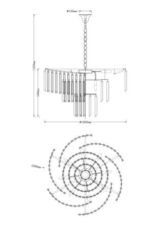Подвесная люстра Moderli Ivo V7050-12P