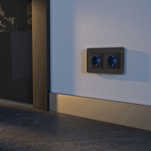 Розетка Werkel с/з с подсветкой черный W1171408 4690389171727 Розетка Werkel с/з с подсветкой черный W1171408 4690389171727