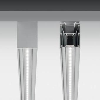 Подвесной светодиодный светильник Ideal Lux Fluo Bi-Emission 1200 4000K Alluminium