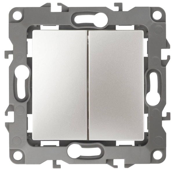 Переключатель двухклавишный ЭРА 12 10AX 250V 12-1106-15 Б0019298 Переключатель двухклавишный ЭРА 12 10AX 250V 12-1106-15 Б0019298