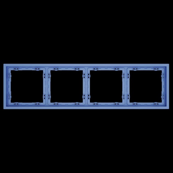 Рамка пластиковая S70 на 4 поста, (деним) Voltum VLS100415
