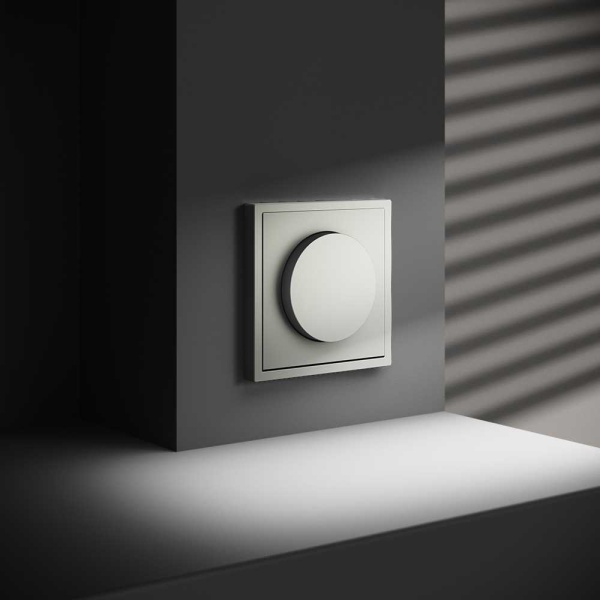 Светорегулятор встраиваемый Voltum S70 поворотно-нажимной 600 Вт, (сталь) VLS070305