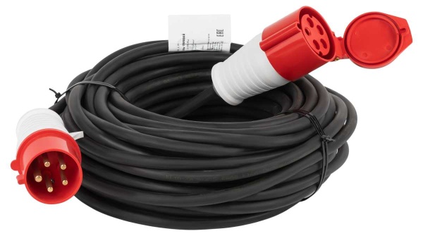 Удлинитель силовой ЭРА IND380-U-1e-5x2,5-20m-IP44 на 380В в бухте 1 розетка CEE 5P 20м КГ 5х2,5 32A IP44 Б0057294