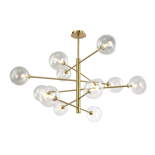 Подвесная люстра Crystal Lux Marzo SP12 Bronze/Transparente