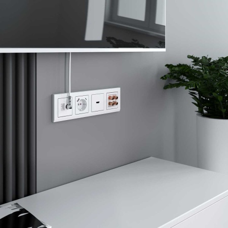 Акустическая розетка Werkel белая W1185001 4690389155536