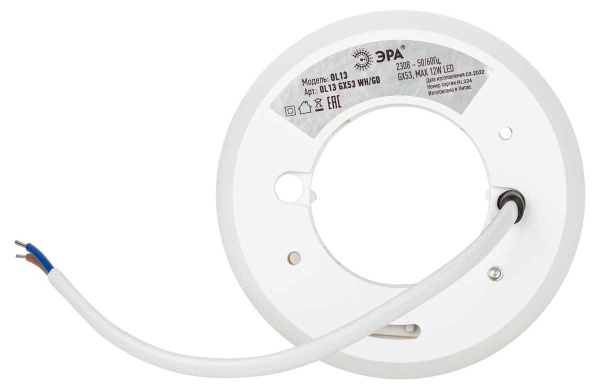 Накладной светильник ЭРА OL13 GX53 WH/GD Б0049037