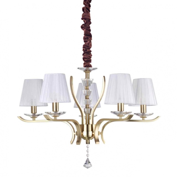 Подвесная люстра Ideal Lux Pegaso SP5 Ottone Satinato 197722