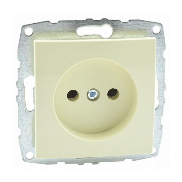 Розетка 2К Mono Electric Despina/ Larissa 16A 250V винтовое подключение крем 500-001722-116 Розетка 2К Mono Electric Despina/ Larissa 16A 250V винтовое подключение крем 500-001722-116
