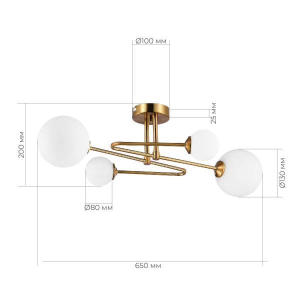 Потолочная люстра Evoluce FANTINI SLE2211-302-04