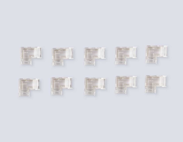 Соединитель угловой AMBRELLA LIGHT ILLUMINATION COB 12/24V для лент 10mm (2 конт.) (10шт. в комплекте) GS6861