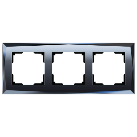 Рамка Werkel Diamant на 3 поста черный W0031208 4690389172762