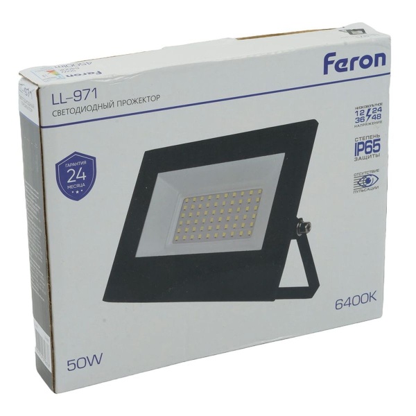 Светодиодный прожектор Feron LL-971 IP65 50W 6400K 51630